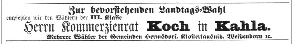 1889-10-17 Kl Landtagswahl Koch